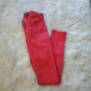 Hudson Collins red skinny jeans